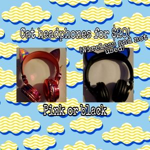 Pink/Black wireless Headphones